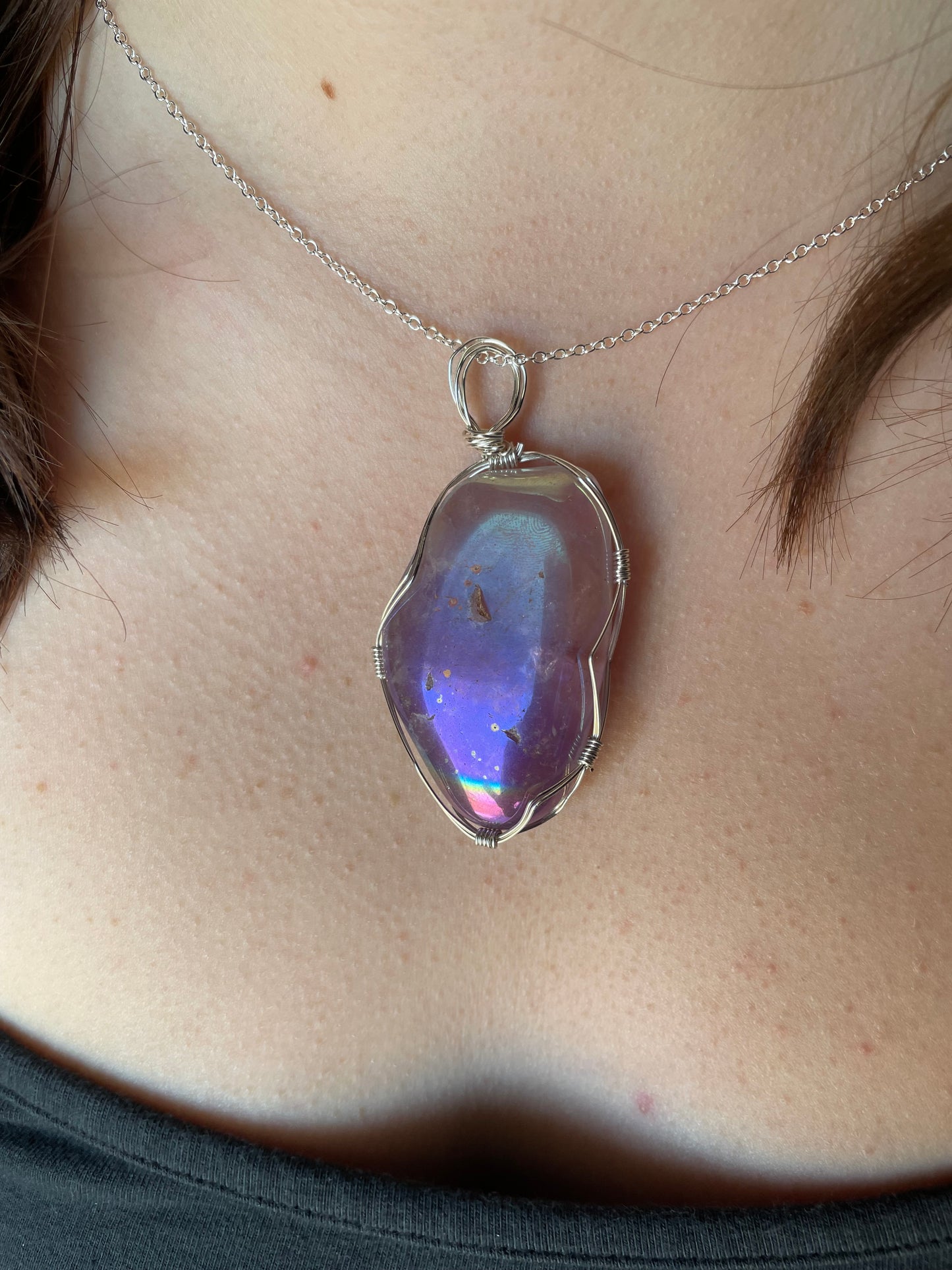 Angel Aura Amethyst Pendant
